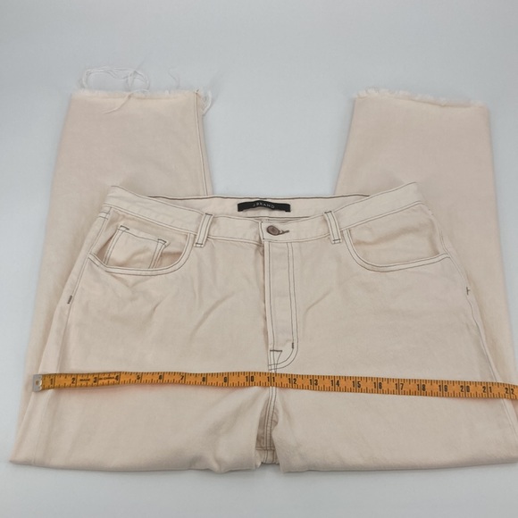 J Brand Wynne 100% Cotton High Rise Button Fly Crop Raw Hem Straight Jeans 32 - Picture 8 of 15
